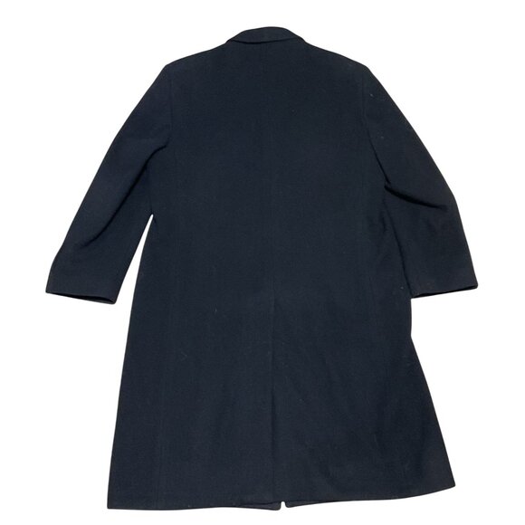 Black Wool Cashmere Blend Overcoat Size 44R Lauren Ralph Lauren Classic Business - Picture 4 of 6